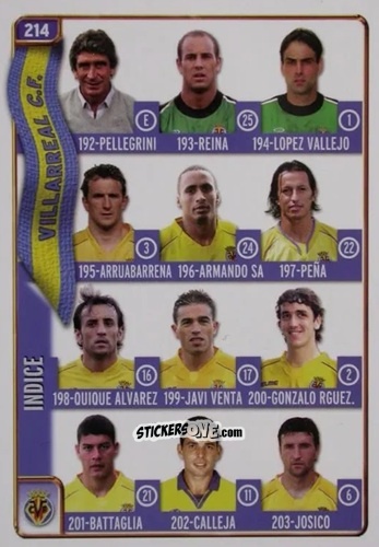 Figurina Indice - Las Fichas De La Liga 2004-2005 n. 214 - Mundicromo