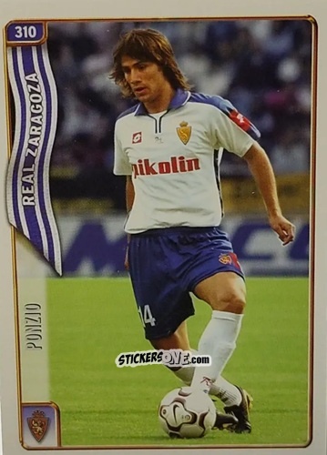 Sticker Ponzio - Las Fichas De La Liga 2004-2005 n. 310 - Mundicromo