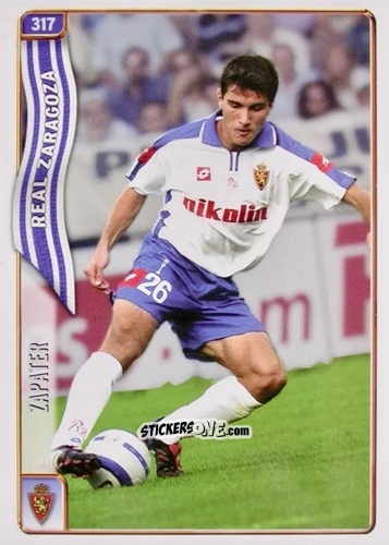 Figurina Zapater - Las Fichas De La Liga 2004-2005 n. 317 - Mundicromo