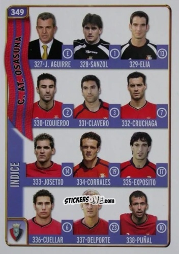 Sticker Indice - Las Fichas De La Liga 2004-2005 n. 349 - Mundicromo
