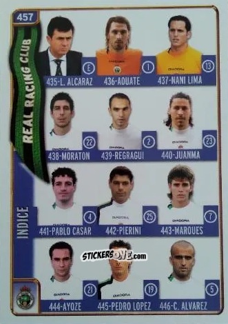 Sticker Indice - Las Fichas De La Liga 2004-2005 n. 457 - Mundicromo