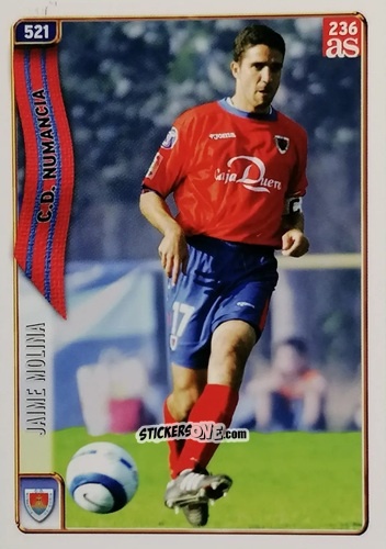 Figurina J. Molina - Las Fichas De La Liga 2004-2005 n. 521 - Mundicromo