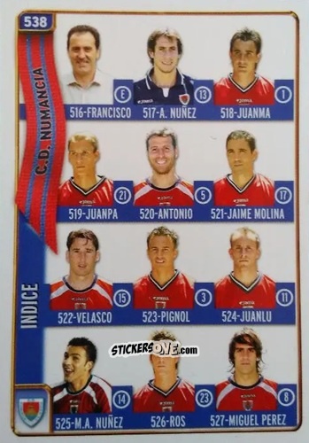 Sticker Plantilla - Las Fichas De La Liga 2004-2005 n. 538 - Mundicromo