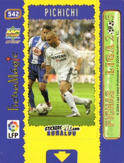 Cromo Ronaldo - Las Fichas De La Liga 2004-2005 n. 542 - Mundicromo