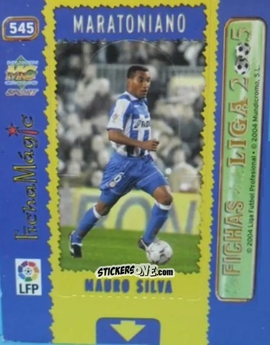 Cromo M. Silva - Las Fichas De La Liga 2004-2005 n. 545 - Mundicromo