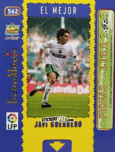 Sticker Javi Guerrero - Las Fichas De La Liga 2004-2005 n. 562 - Mundicromo