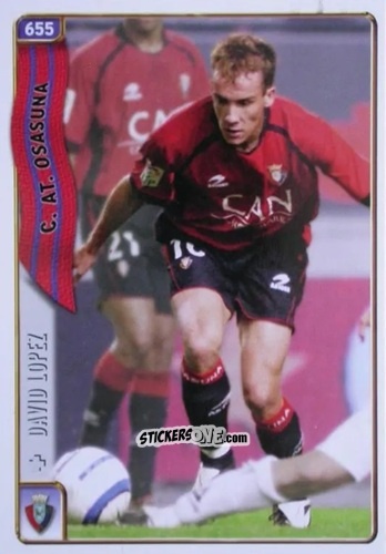 Sticker David López - Las Fichas De La Liga 2004-2005 n. 655 - Mundicromo