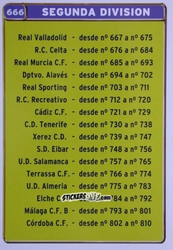 Figurina Indice - Las Fichas De La Liga 2004-2005 n. 666 - Mundicromo