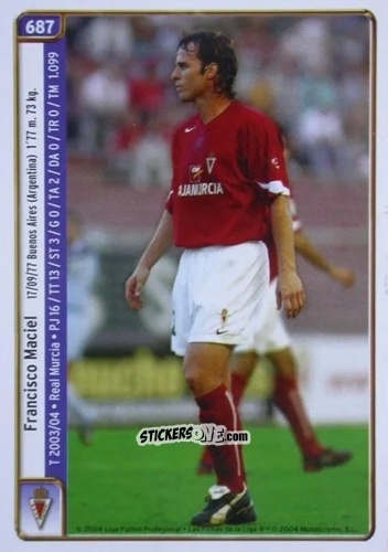 Cromo Maciel / Sietes - Las Fichas De La Liga 2004-2005 n. 687 - Mundicromo