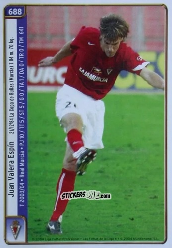 Cromo Valera / I.Cuadrado - Las Fichas De La Liga 2004-2005 n. 688 - Mundicromo