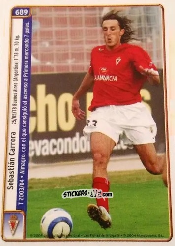 Cromo Carrera / Acciari - Las Fichas De La Liga 2004-2005 n. 689 - Mundicromo