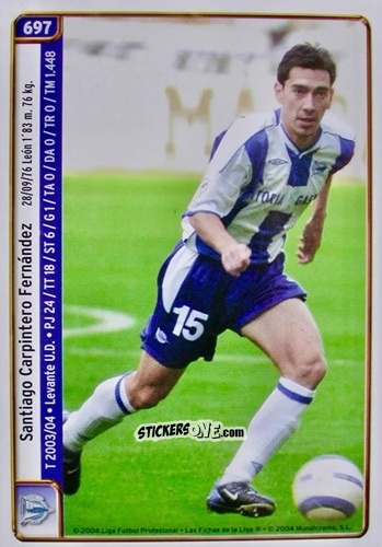 Figurina Carpintero / Astudillo - Las Fichas De La Liga 2004-2005 n. 697 - Mundicromo