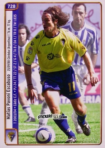 Cromo Jonathan / Pavoni - Las Fichas De La Liga 2004-2005 n. 728 - Mundicromo
