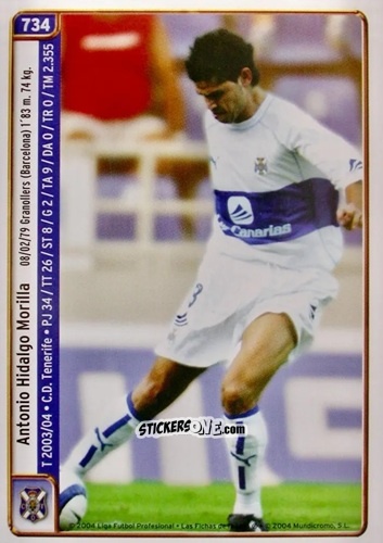 Cromo A.Hidalgo / J.Vázquez - Las Fichas De La Liga 2004-2005 n. 734 - Mundicromo