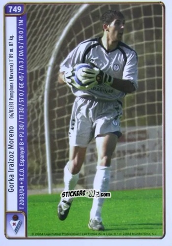 Cromo Iraizoz / Corredoira - Las Fichas De La Liga 2004-2005 n. 749 - Mundicromo