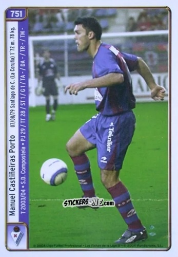 Figurina Manel / Castiñeiras - Las Fichas De La Liga 2004-2005 n. 751 - Mundicromo