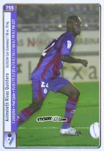 Cromo Rivas / Suarez - Las Fichas De La Liga 2004-2005 n. 755 - Mundicromo