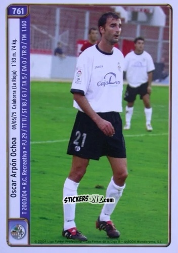 Cromo Arpón / D.Cano - Las Fichas De La Liga 2004-2005 n. 761 - Mundicromo