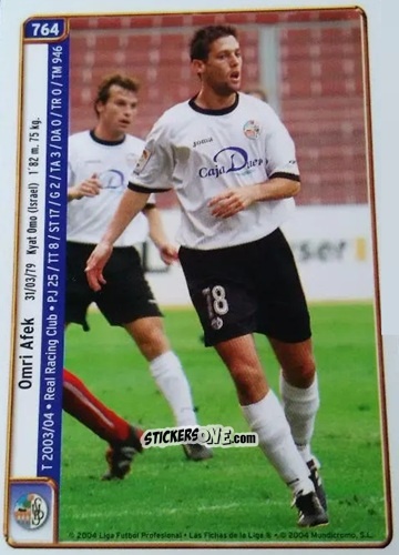 Figurina Afek / Ze tó - Las Fichas De La Liga 2004-2005 n. 764 - Mundicromo
