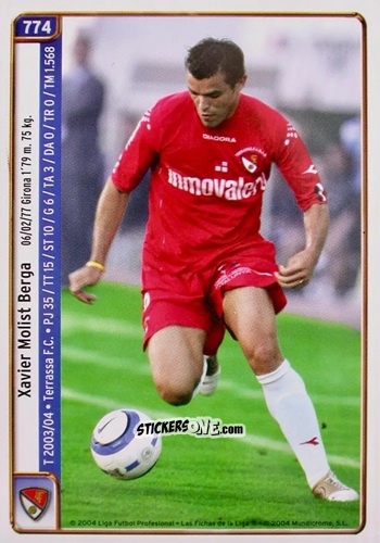 Cromo J.Muñoz / Molist - Las Fichas De La Liga 2004-2005 n. 774 - Mundicromo
