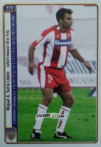 Cromo Soria / Jaime - Las Fichas De La Liga 2004-2005 n. 777 - Mundicromo