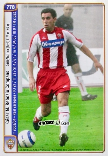 Figurina Cervian / Rebosio - Las Fichas De La Liga 2004-2005 n. 778 - Mundicromo