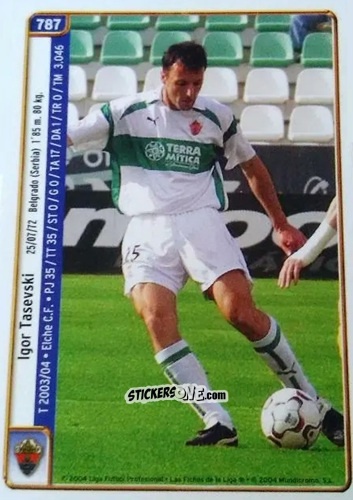 Cromo Tasevski / Martí - Las Fichas De La Liga 2004-2005 n. 787 - Mundicromo
