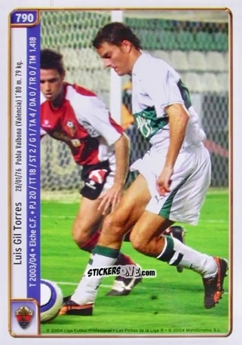 Figurina R.Ivars / Luis Gil - Las Fichas De La Liga 2004-2005 n. 790 - Mundicromo