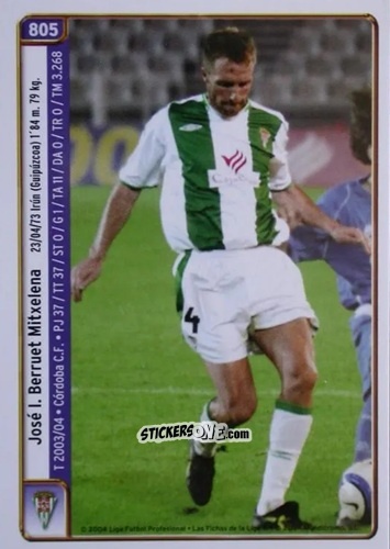 Figurina Berruet / Larrainzar - Las Fichas De La Liga 2004-2005 n. 805 - Mundicromo