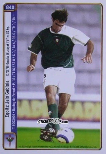 Cromo Sueiro / Jaio - Las Fichas De La Liga 2004-2005 n. 840 - Mundicromo