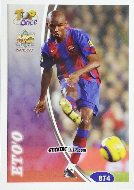 Cromo Eto'o - Las Fichas De La Liga 2004-2005 n. 874 - Mundicromo