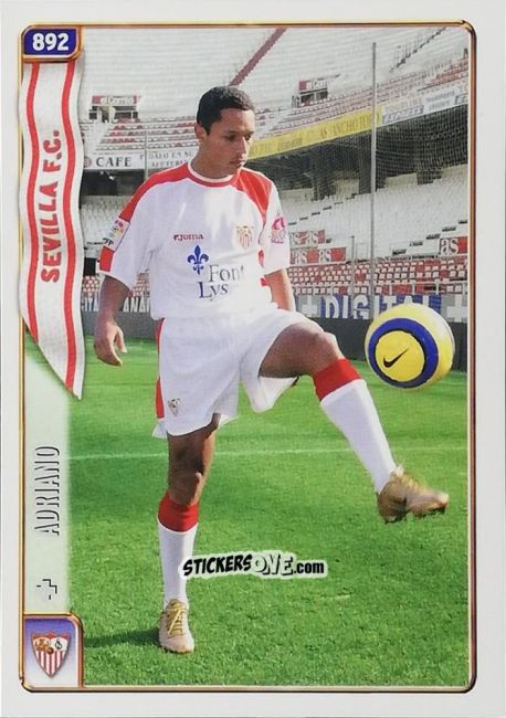 Sticker Adriano Correia Claro - Las Fichas De La Liga 2004-2005 n. 892 - Mundicromo