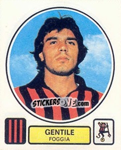 Figurina Gentile - Calciatori 1977-1978 - Panini
