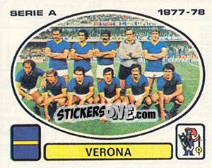 Sticker Verona squad - Calciatori 1977-1978 - Panini