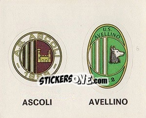 Sticker Ascoli - Avellino (badges) - Calciatori 1977-1978 - Panini