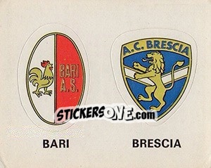 Figurina Bari - Brescia (badges) - Calciatori 1977-1978 - Panini