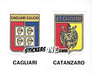 Sticker Cagliari - Catanzaro (badges) - Calciatori 1977-1978 n. 344 - Panini