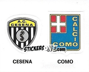 Figurina Cesena - Como (badges) - Calciatori 1977-1978 - Panini