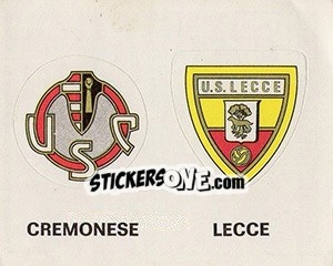 Cromo Cremonese - Lecce (badges) - Calciatori 1977-1978 - Panini