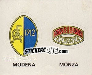 Sticker Modena - Monza (badges) - Calciatori 1977-1978 - Panini
