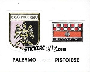 Sticker Palermo - Pistoiese (Badges) - Calciatori 1977-1978 n. 348 - Panini