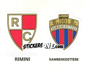 Cromo Rimini - Sambenedettese (Badges) - Calciatori 1977-1978 - Panini