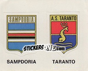 Sticker Sampdoria - Taranto (Badges) - Calciatori 1977-1978 n. 350 - Panini