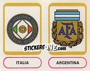 Figurina Italia - Argentina (badges)
