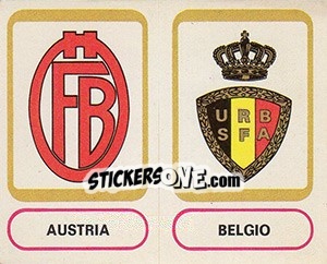 Cromo Austria - Belgio (badges)