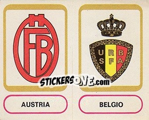 Sticker Austria - Belgio (badges) - Calciatori 1977-1978 n. 361 - Panini