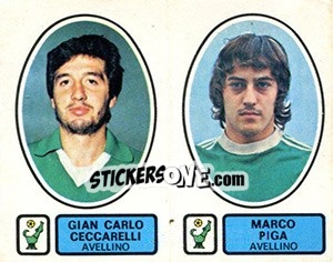 Cromo Ceccarelli / Piga - Calciatori 1977-1978 - Panini