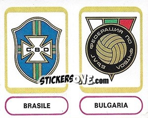 Sticker Brasile - Bulgaria (Badges) - Calciatori 1977-1978 n. 378 - Panini