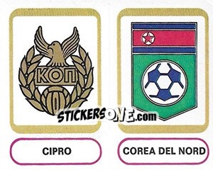 Sticker Cipro - Corea del Nord (badges) - Calciatori 1977-1978 n. 380 - Panini