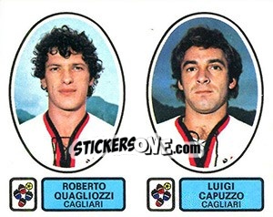 Sticker Quagliozzo / Capuzzo - Calciatori 1977-1978 n. 396 - Panini